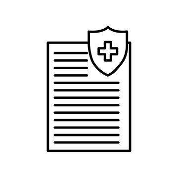 recommend clip art: Medical insurance icon Isolated flat vector in outline