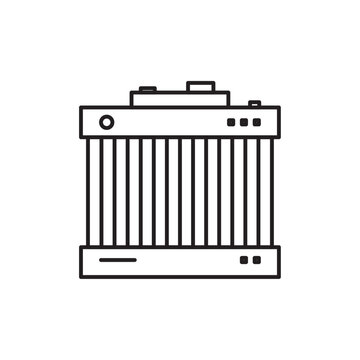 recommend clip art: Radiator icon Isolated flat vector in outline