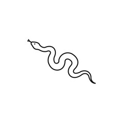 Snake icon Isolated flat vector in outline