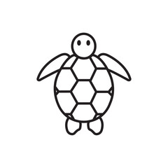 Obraz premium Turtle icon Isolated flat vector in outline