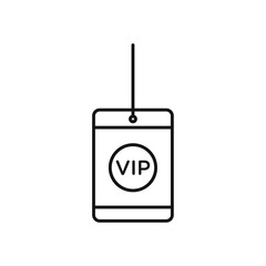 Obraz premium VIP neck tag icon Isolated flat vector in outline