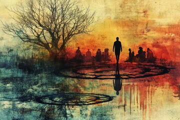 Fototapeta premium The Endless Loop, Post Traumatic Stress Disorder PTSD