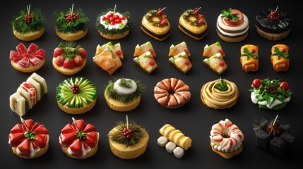 Fototapeta premium appetizers for christmas party