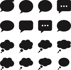 Fototapeta premium Speech bubbles Communication with messages in chat vector icons bundle
