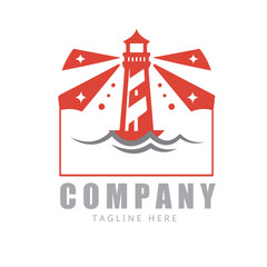 Fototapeta premium lighthouse logo design