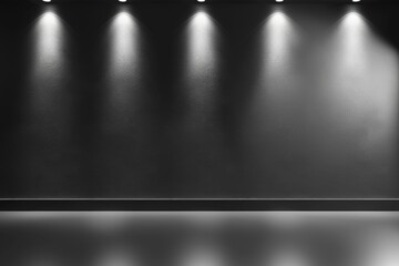 Gray background for product presentation with beautiful lights and shadows