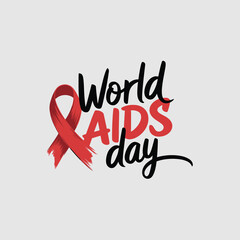 World AIDS Day Red Ribbon Graphic