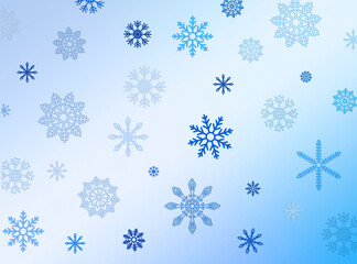 Winter background with snowflakes for decoration