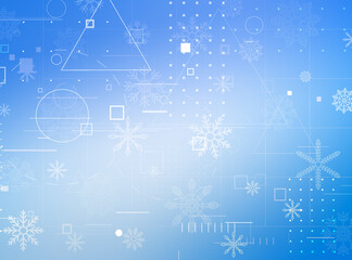 Winter background with snowflakes for decoration
