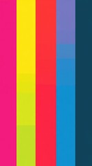 Vibrant Vertical Color Stripes Pattern - Rainbow Modern Abstract Design