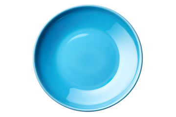 blue plate isolated on transparent background
