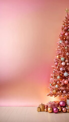 Little Christmas tree with baubles