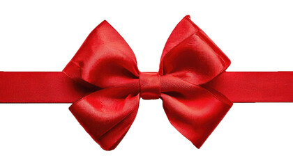 red bow isolated on white