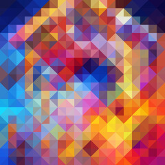 Fototapeta premium Colorful polygonal abstract background. Low poly effect. Polygon backdrop.