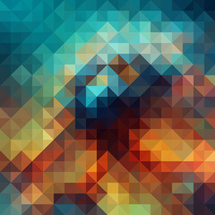 Obraz premium Colorful polygonal abstract background. Low poly effect. Polygon backdrop.