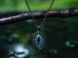 Fototapeta premium Mystical pendant with ghostly figure