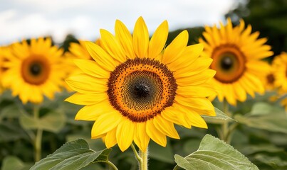 Obraz premium Vibrant sunflower in a field
