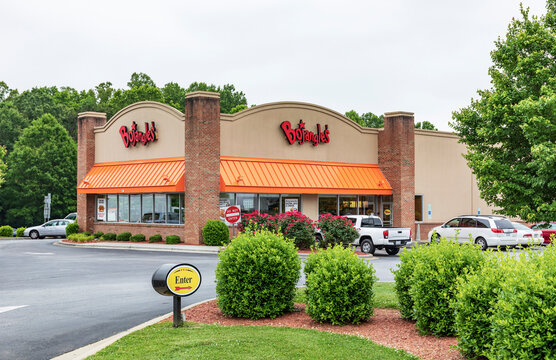 NEWTON, NC, USA-5/22/19: Bojangles, Inc. is a southeastern US-based chain of fast food restaurants, specializing in cajun seasoning, fried chicken and buttermilk biscuits.