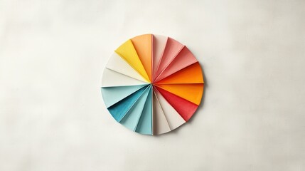 Obraz premium Hand-drawn pie chart divided into segments, illustrating data or budget allocation.