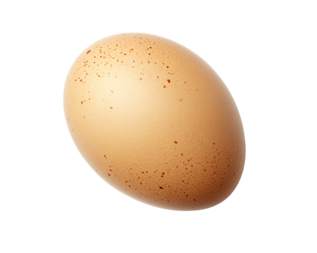 a brown egg with specks