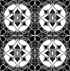 creative decorative seamless illustration pattern for retro, vintage, textile, tile, background and texture.