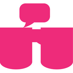 pink and white bubble