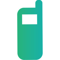Phone color icon single line vector
