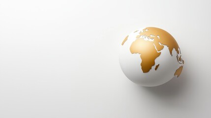 Minimalist hand-drawn globe, symbolizing global markets on a white background.