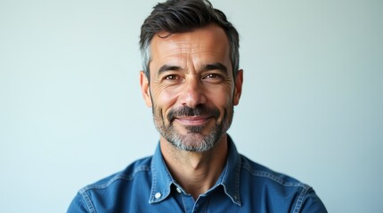 Obraz premium Portrait of a 30-Year-Old Turkish Man with a Subtle Smile