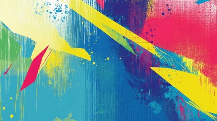 Fototapeta premium Bold wallpaper with bright shapes and glowing textures over a smooth background