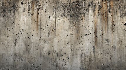 Obraz premium Textured concrete wall showcasing wear and age with rust stains and imperfections.