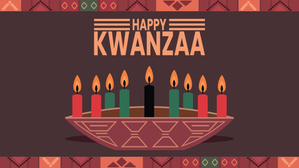 Kwanzaa ‍social media post banner design template set use to background, banner, placard, card, and poster design template