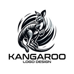 Fototapeta premium Kangaroo Vector Logo Design