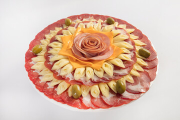 cake with strawberries and cream