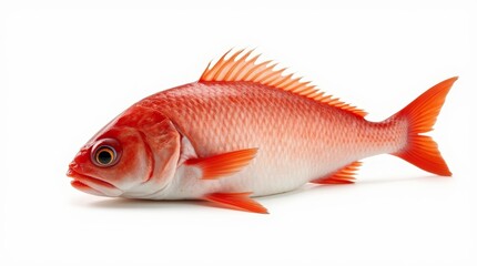 Fototapeta premium Whole Red Snapper Isolated on White Background