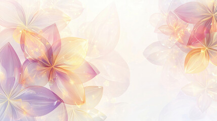 Fototapeta premium A dreamy floral abstraction in pastel hues and glowing accents, capturing delicate elegance and creativity.