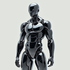 Fototapeta premium black shining robot