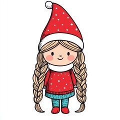 Cute girl gnome for holiday decoration
