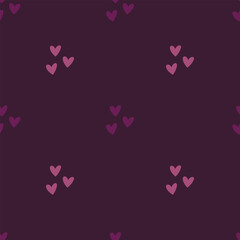 Cute seamless pattern with small hearts. Vector Pastel background. Valentines day and love