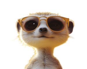 a meerkat wearing sunglasses