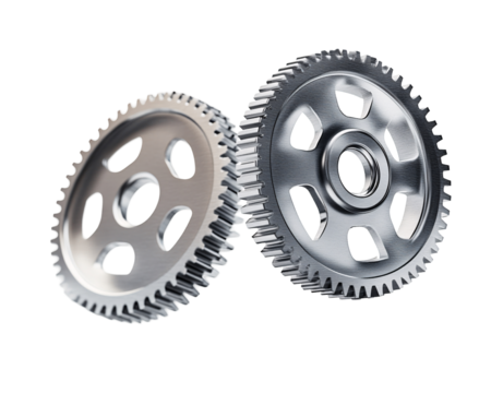 a close-up of a couple of gears