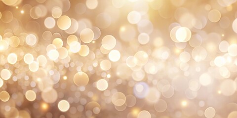 Obraz premium Golden Bokeh Lights Background, Abstract, Blur, Sparkle, Festive