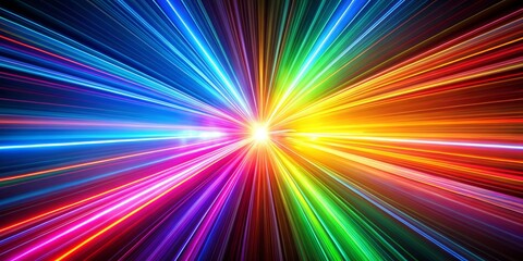 Fototapeta premium Rainbow Speed Lines Abstract, abstract art, digital art, speed, motion, light , abstract