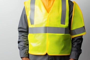 A man wearing a yellow safety vest