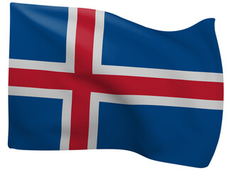 Obraz premium 3d Iceland flags.