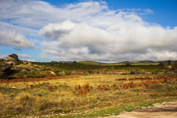Paisagem outonal de montanha