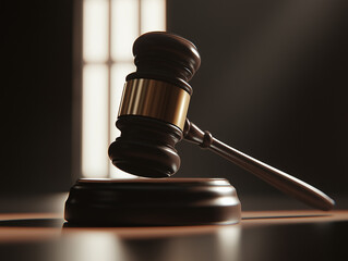 Obraz premium Judicial Gavel in Commercial Litigation for Business Law