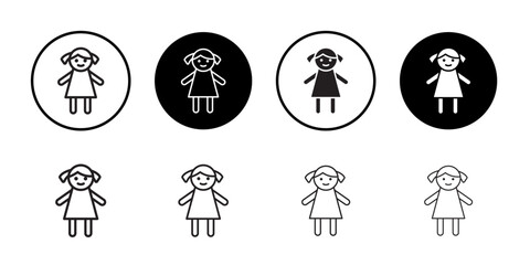 Doll icon Art design illustration