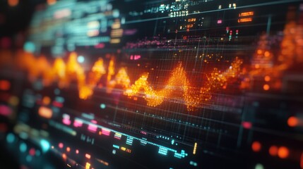 Vibrant Data Visualization of Graphical Analytics and Dynamic Information Display