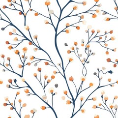 Obraz premium Delicate Floral Pattern Wallpaper Design